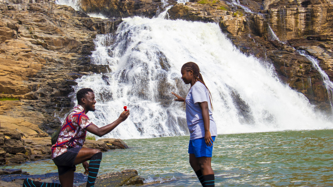 Campers at Crossover Camp Season 3 gathered by the waterfall in Niger State, sharing games, barbecue, cultural dances, and a surprise proposal.